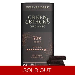 Green & Blacks Dark Chocolate 70 Percent Cocoa Bar - 90g